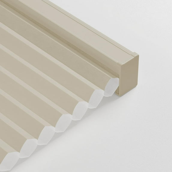 Keego Cellular Shades Cordless Honeycomb Shades for Windows Pull Down Light Filtering Cellular Blinds 9/16" Single Cell Thermal Insulated Blinds for Home Office(Beige,68"W x72"H)