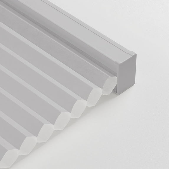 Keego Cellular Shades Cordless Honeycomb Shades for Windows Pull Down Light Filtering Cellular Blinds 9/16" Single Cell Thermal Insulated Blinds for Home Office(Grey,52"W x72"H)