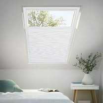 Keego Cellular Shades for Skylight Cordless Honeycomb Blinds 100% Blackout Fabric Window Shades, Express Serial, Made in USA (White, 20"W x 36"H)