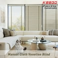 thumbnail image 1 of Keego Cloth Venetian Blinds Room Darkening Windows Blinds Semi Blackout Shades for Home Privacy Customizable Color and Size Sand 33"w x 36"h, 1 of 9