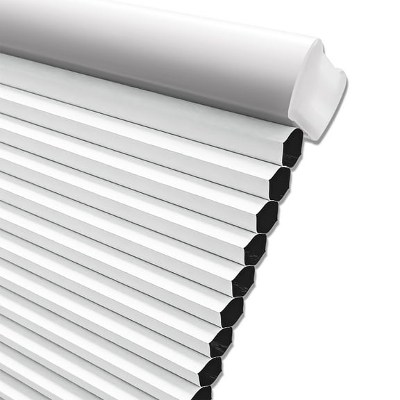 Keego Cordless Blackout Cellular Shades for Windows Bottom up Pleated Window Blinds Waterproof Thermal Insulated Honeycomb Blinds for Home, Office and Bedroom, White 54.5"W x 70"H