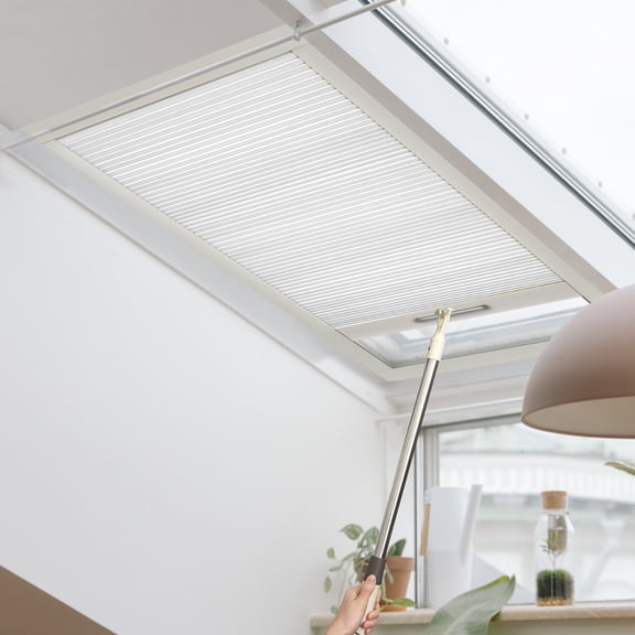 Keego Blinds Skylight Honeycomb Cordless Cellular Window Shades, White, 27" x 46"
