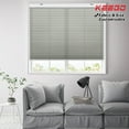 thumbnail image 1 of Keego Cordless Cellular Honeycomb Shades Window Shade for Home Office Decor Size and Color Customizable Grey Semi-Blackout Fabric White Case 53"w x 68"h, 1 of 10