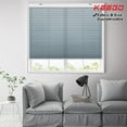 thumbnail image 1 of Keego Cordless Cellular Honeycomb Shades Window Shade for Home Office Decor Size and Color Customizable Steel Blue Semi-Blackout Fabric White Case 36"w x 60"h, 1 of 10