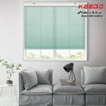 thumbnail image 1 of Keego Cordless Cellular Shades for Home Office Window Honeycomb Shade Size and Color Customizable Cadet Blue Semi-Blackout Fabric White Case 34"w x 40"h, 1 of 10