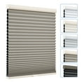 thumbnail image 1 of Keego Cordless Cellular Shades Honeycomb Window Shades Pull Down Cellular Blinds Thermal Insulated Window Blinds, Made in US (Blackout - Bark, 21"W x 64"H), 1 of 7
