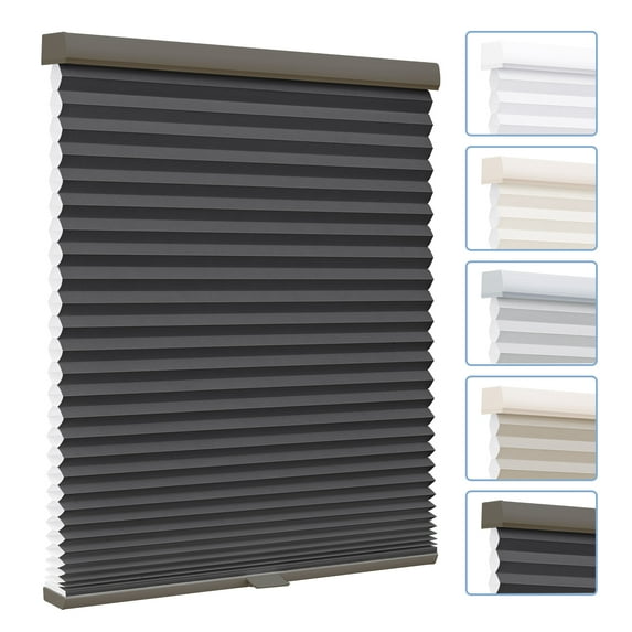Keego Cordless Cellular Shades Honeycomb Window Shades Pull Down Cellular Blinds Thermal Insulated Window Blinds, Made in US (Light Filtering - Espresso, 48"W x 64"H)