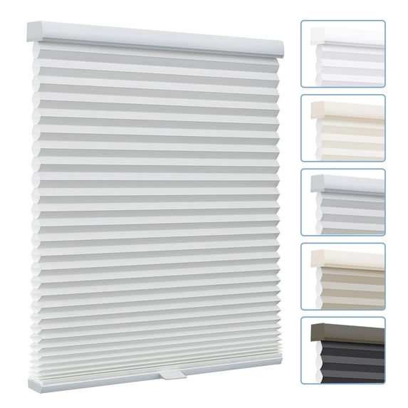 Keego Cordless Cellular Shades Honeycomb Window Shades Pull Down Cellular Blinds Thermal Insulated Window Blinds, Made in US (Light Filtering - Mouse, 39"W x 48"H)