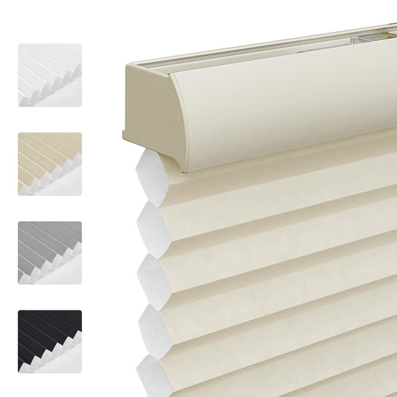 Keego Cordless Cellular Shades Window Blinds 9/5" Single Cell Light Filtering Window Blinds Premium Honeycomb Shades Thermal Insulated Blinds (Onion , 54"W x 48"H)