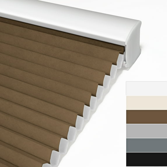 Keego Cordless Cellular Shades Window Blinds Modern Size and Color Customizable Brown Blind Light Filtering 41"w x 52"h