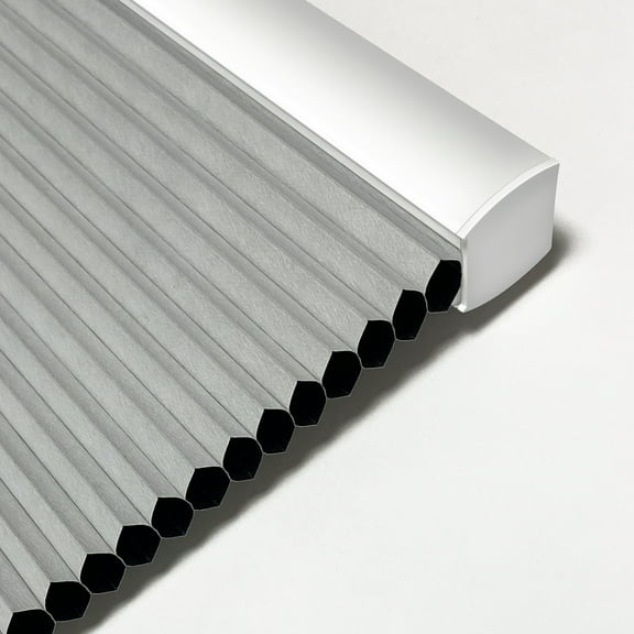 Keego Cordless Cellular Shades Window Blinds Size and Color Customizable Slate Grey Blackout Fabric White Case 26"w x 36"h