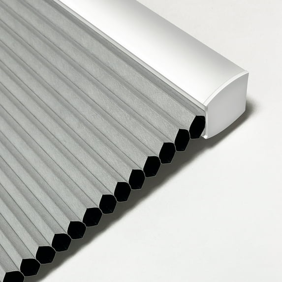 Keego Cordless Cellular Shades Window Blinds Size and Color Customizable Slate Grey Blackout Fabric White Case 38"w x 36"h