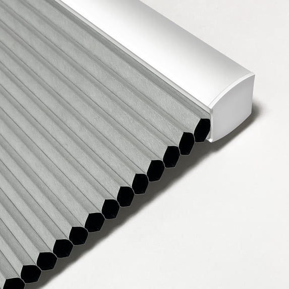 Keego Cordless Cellular Shades Window Blinds Size and Color Customizable Slate Grey Blackout Fabric White Case 54"w x 40"h