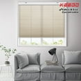 thumbnail image 1 of Keego Cordless Cellular Shades Window Blinds Size and Color Customizable Tan Semi-Blackout Fabric White Case 52"w x 48"h, 1 of 10