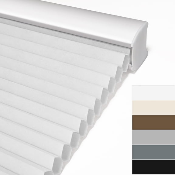 Keego Cordless Cellular Shades Window Blinds Size and Color Customizable White 100% Blackout 48"w x 56"h