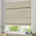 thumbnail image 1 of Keego Cordless Custom Roman Shades for Windows Natural Fabric Roman Blind for Window Treatments Roman Window Shades, Natural-Almond(with Edge Liner,Block 90% Light) 42"W x 48"H, 1 of 6