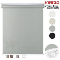 Keego Cordless Roller Shades Free-Stop Light Filtering Privacy Windows Shade for Living Room Bedroom Nursery Office Customizable Color and Size Gray 30"w x 36"h