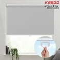 thumbnail image 1 of Keego Cordless Roller Shades Free-Stop Windows Blinds 100% Blackout Privacy or Living Room Bedroom Nursery Office Customizable Color and Size Grey 51"w x 52"h, 1 of 10