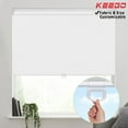 thumbnail image 1 of Keego Cordless Roller Shades Free-Stop Windows Blinds 100% Blackout Privacy or Living Room Bedroom Nursery Office Customizable Color and Size Snowwhite 44"w x 76"h, 1 of 9