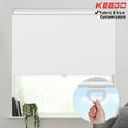 thumbnail image 1 of Keego Cordless Roller Shades Free-Stop Windows Blinds 100% Blackout Privacy or Living Room Bedroom Nursery Office Customizable Color and Size White 53"w x 48"h, 1 of 10