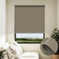 thumbnail image 1 of Keego Cordless Roller Shades for Window Mini Blackout Roller Blinds for Window Doors Custom Brown, 68"W x 60"H, 1 of 6