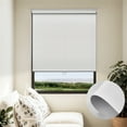 thumbnail image 1 of Keego Cordless Roller Shades for Window Mini Blackout Roller Blinds for Window Doors Custom White, 37"W x 60"H, 1 of 6