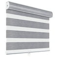 thumbnail image 1 of Keego Cordless Zebra Blinds for Windows 85% Blackout Shades Dual Layer Roller Shades for Home Bedroom Office (Grey Color, 24"W x 72"H, 1 of 9