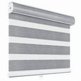 thumbnail image 1 of Keego Cordless Zebra Blinds for Windows 85% Blackout Shades Dual Layer Roller Shades for Home Bedroom Office (Grey Color, 28"W x 36"H, 1 of 9