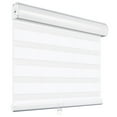 thumbnail image 1 of Keego Cordless Zebra Blinds for Windows 85% Blackout Shades Dual Layer Roller Shades for Home Bedroom Office (White Color, 52"W x 66"H, 1 of 9