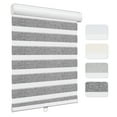 thumbnail image 1 of Keego Custom Size Zebra Shades for Windows Privacy Cordless Windows Shades for Home Office, Dark Gray, 28"W x 36"H, 1 of 9