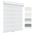 thumbnail image 1 of Keego Custom Size Zebra Shades for Windows Privacy Cordless Windows Shades for Home Office, White, 52"W x 72"H, 1 of 9