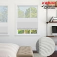 thumbnail image 1 of Keego Day and Night Cordless Cellular Shade Adjustable Dual Use Honeycomb Window Blinds Light Filtering Sheer and Blackout Whtie 25.0"w x 36"h, 1 of 7