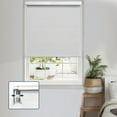 thumbnail image 1 of Keego No Drill Cordless Roller Shades No Tools Blinds Tension Blackout Roller Shades for Window Easy to Install Custom Size Shades (White Blackout, 25.5"W x 60"H), 1 of 9