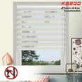 thumbnail image 1 of Keego No Drilling Zebra Window Shades Modern Design Roller Shade w/ Dual Layers Light Filtering White Valance Blinds for Home Office Bathroom Ivory Fabric 38.5"w x 76.0"h, 1 of 9