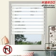 thumbnail image 1 of Keego No Drilling Zebra Window Shades Modern Design Roller Shade w/ Dual Layers Light Filtering White Valance Blinds for Home Office Bathroom White Fabric 22.0"w x 36.0"h, 1 of 9