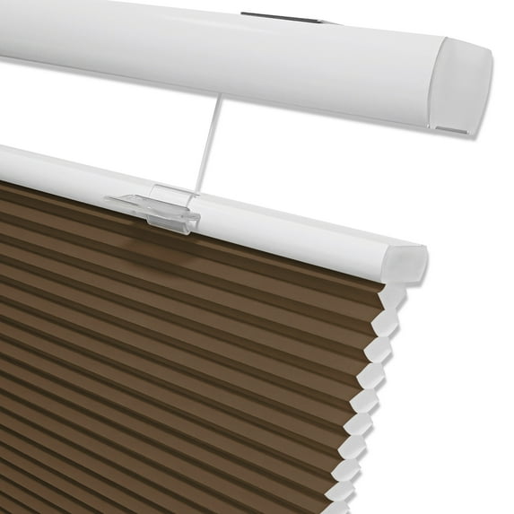 Keego Free Moving Cordless Cellular Shades Window Blinds Size and Color Customizable Brown 100% Blackout 31"w x 44"h