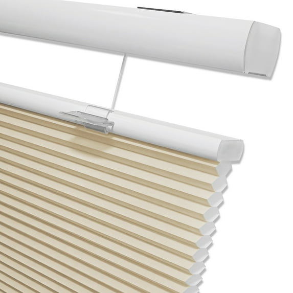 Keego Free Moving Cordless Cellular Shades Window Blinds Size and Color Customizable Creamy 100% Blackout 22"w x 40"h
