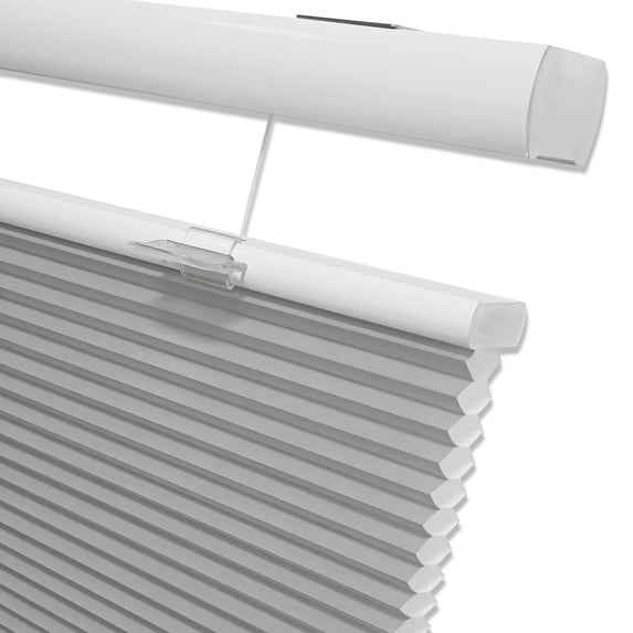 Keego Free Moving Cordless Cellular Shades Window Blinds Size and Color Customizable Gray 100% Blackout 28"w x 40"h
