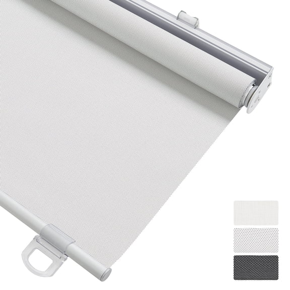 Keego Light Filtering Cordless Roller Shades for Window Blind with Thermal Insulated Window Shades Blinds for Home Door, Pearl 36"W X 68"H