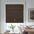 thumbnail image 1 of Keego Motorized Roman Shades Blackout Natural Fabric Rechargeable Electric Window Blinds Remote Control Room Darkening Window Treatment - Coffee (with Linen, Block 60%-90% Light) - 62"W x 64"H, 1 of 8