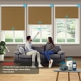 thumbnail image 1 of Keego Motorized Shade Remote Control App Control Voice Control Silent Rechargeable Blackout Roller Blinds Auto Window Blinds Chocolate, 40.5"w x 36"h, 1 of 8