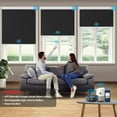 thumbnail image 1 of Keego Motorized Shade Remote Control App Control Voice Control Silent Rechargeable Blackout Roller Blinds Auto Window Blinds Dark,32.5"w x 56"h, 1 of 8