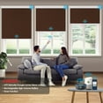 thumbnail image 1 of Keego Motorized Shade Remote Control App Control Voice Control Silent Rechargeable Blackout Roller Blinds Auto Window Blinds Maroon,56.0"w x 66"h, 1 of 8