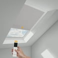 thumbnail image 1 of Keego Motorized Skylight Cellular Shades Blinds Efficient Systems Intelligent Control Remote Controls Smart Skylight Shades - Gray (Blackout), 22.75"W x 48"H, 1 of 7