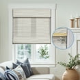 thumbnail image 1 of Keego No Drill No Tools Roman Shades for Windows Cordless Blackout Roman Window Shades Blinds 100% Natural Linen Hand-Made Fabric- Ash-Gray (with Lining, Block 40%-50% Light) - 54"W x 48"H, 1 of 6