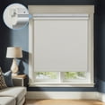 thumbnail image 1 of Keego No Tools No Drill Cordless Roller Blinds 100% Blackout Thermal Insulated Reduce Noise Privacy Shades Roller Shades Blinds for Windows (Beige, 58"W x 72"H), 1 of 8