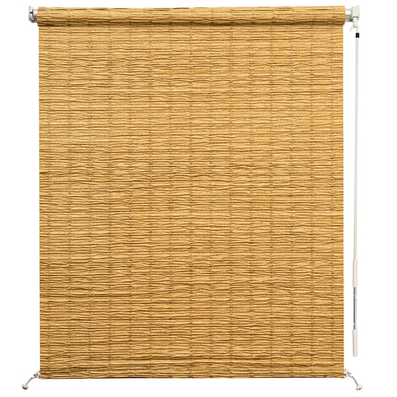 Keego Patio Shades roll up Outdoor, Outdoor Roller Shade Cordless, Upgraded Materials Patio Shades Roller Up Outdoor with 95% UV Protection, Outdoor Blinds for Patio Porch - Yellow, 27"W x 48"H