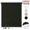 thumbnail image 1 of Keego Roller Shades Cordless for Home Windows Blinds Light Filtering Privacy Customizable Color and Size Black 64"w x 68"h, 1 of 8