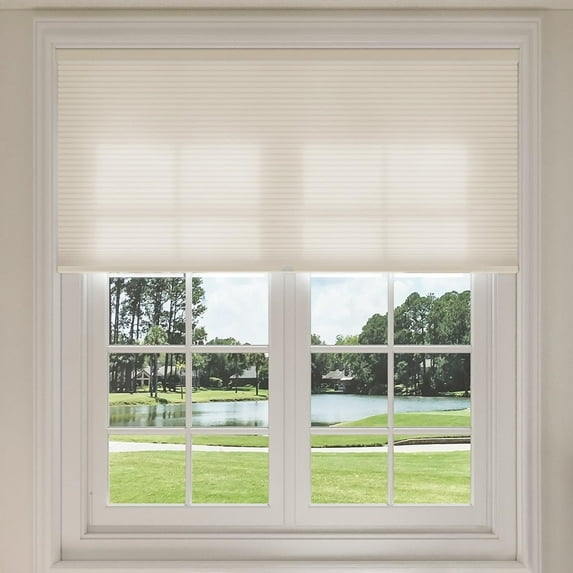 Keego Shades Cordless Cellular Blinds Double Single Cell Light Filtering Window Blinds Premium Honeycomb Shades Thermal Insulated Blinds (Alabaster-Light Filtering, 25"W x 48"H)