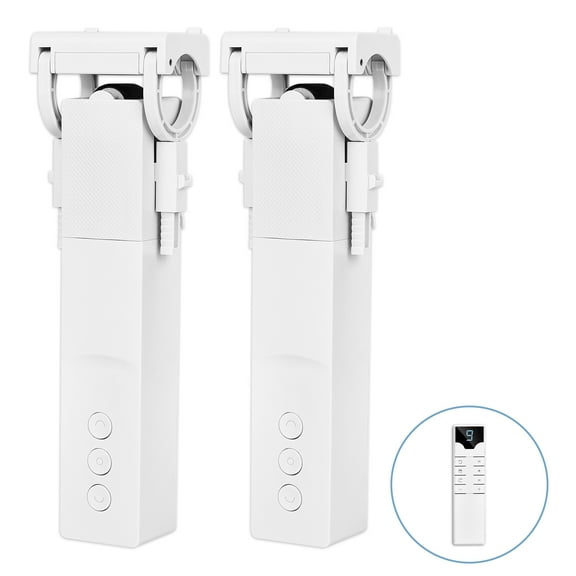 Keego Smart Curtain Robot, Curtain Opener for Roman/U/T Rails, Wi-Fi Curtain Opener with App/Timer, compatible with Alexa, Google Home, HomeKit Electric Curtains Controller with Remote, 2PC